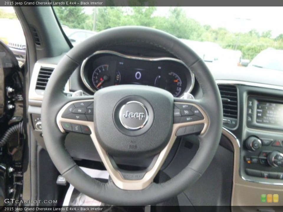 Black Interior Steering Wheel for the 2015 Jeep Grand Cherokee Laredo E 4x4 #97074082