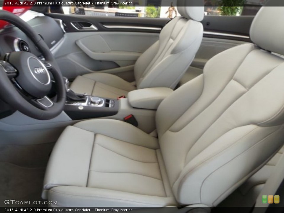 Titanium Gray Interior Front Seat for the 2015 Audi A3 2.0 Premium Plus quattro Cabriolet #97074757