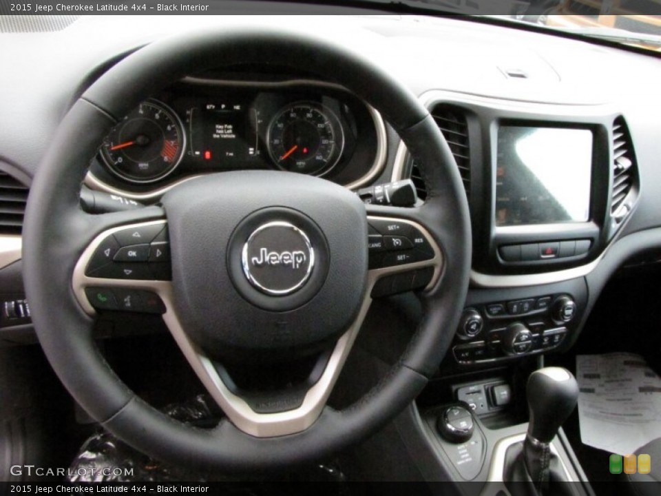 Black Interior Steering Wheel for the 2015 Jeep Cherokee Latitude 4x4 #97077064