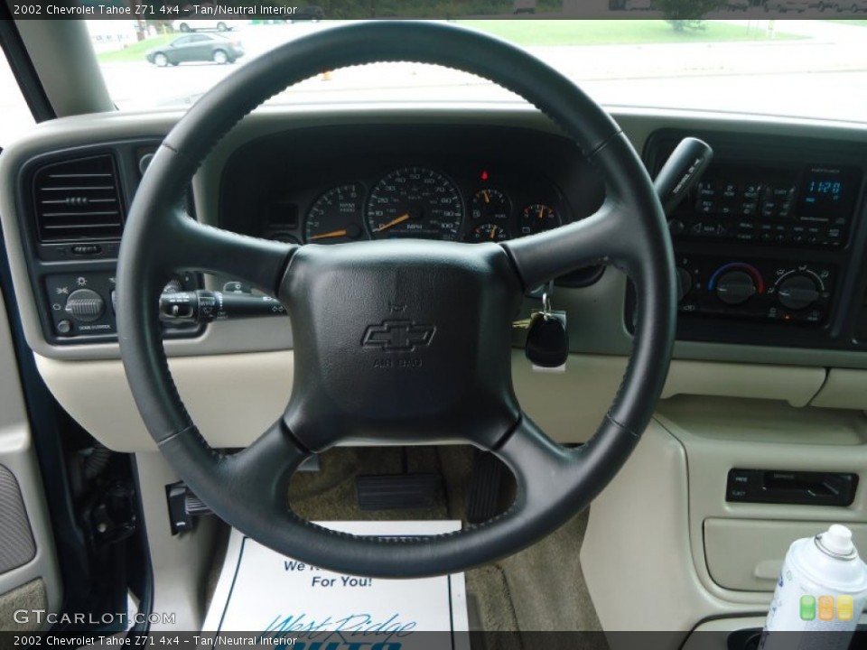 Tan/Neutral Interior Steering Wheel for the 2002 Chevrolet Tahoe Z71 4x4 #97104349