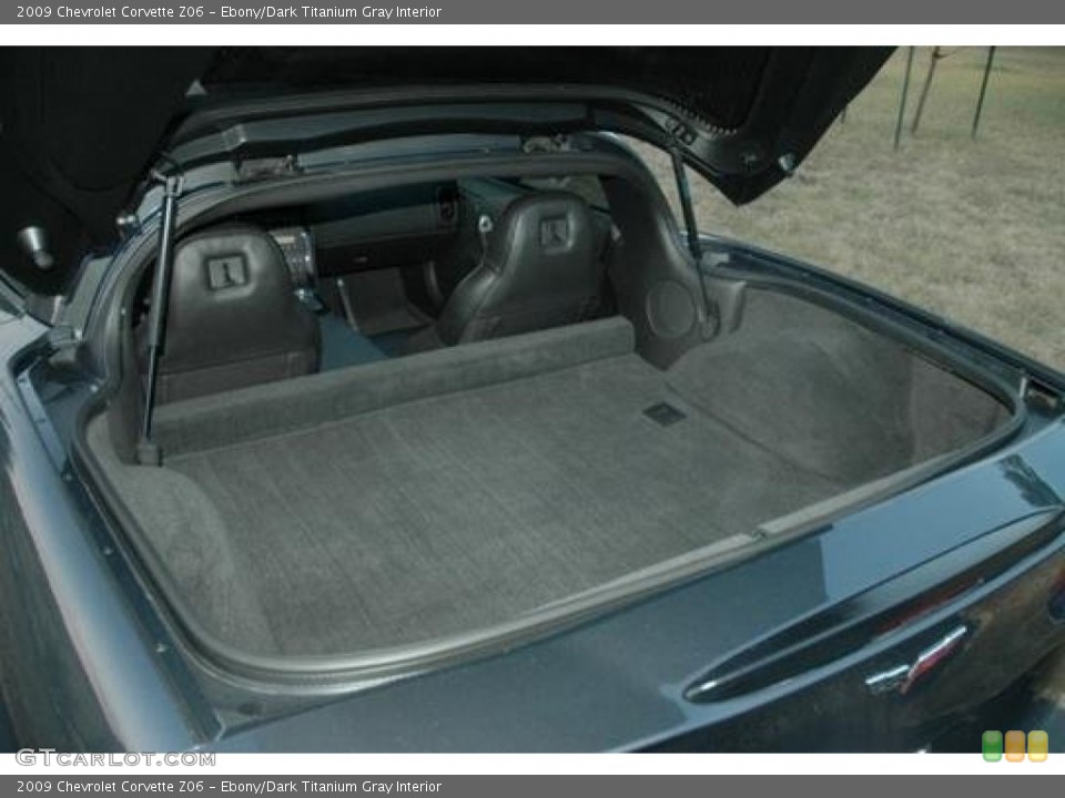 Ebony/Dark Titanium Gray Interior Trunk for the 2009 Chevrolet Corvette Z06 #97111085