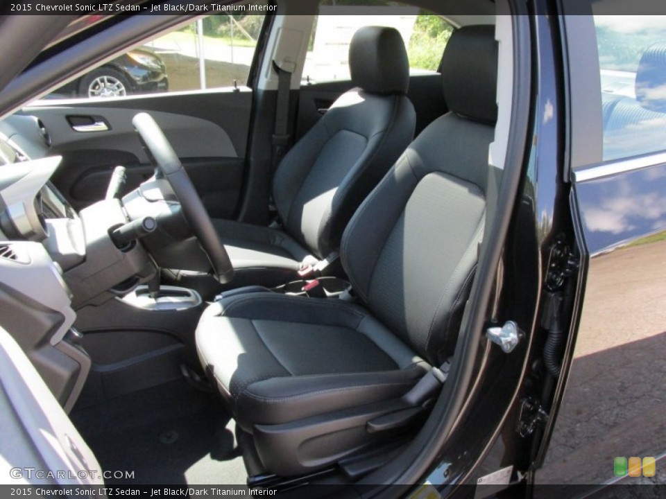 Jet Black/Dark Titanium Interior Front Seat for the 2015 Chevrolet Sonic LTZ Sedan #97120412
