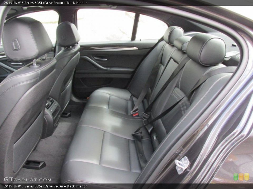 Black Interior Rear Seat for the 2015 BMW 5 Series 535i xDrive Sedan #97121069