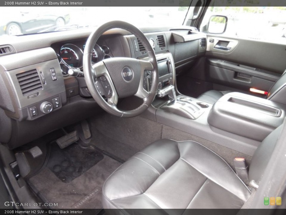 Ebony Black Interior Photo for the 2008 Hummer H2 SUV #97123127