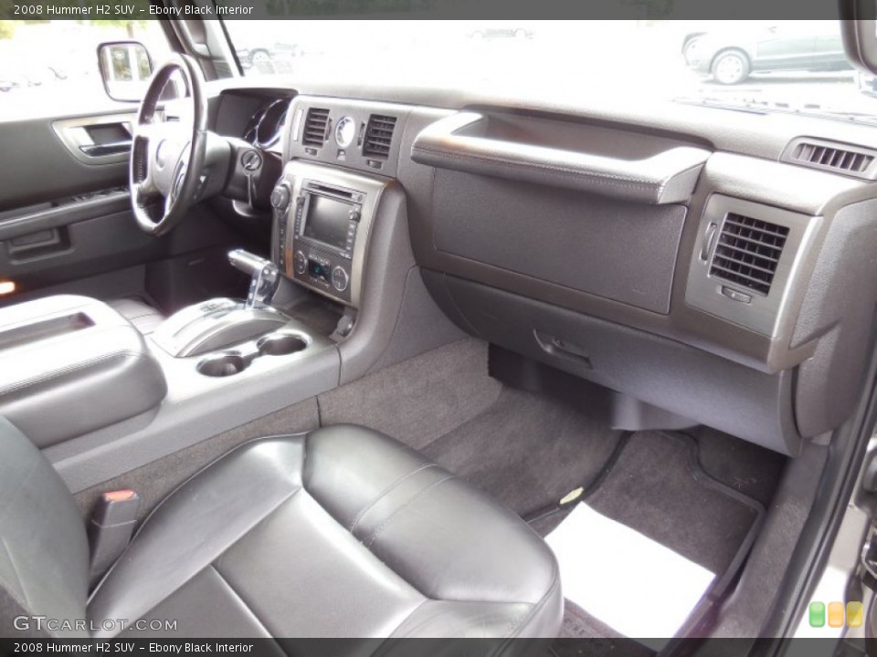 Ebony Black Interior Dashboard for the 2008 Hummer H2 SUV #97123208