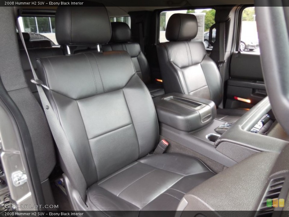Ebony Black Interior Front Seat for the 2008 Hummer H2 SUV #97123259