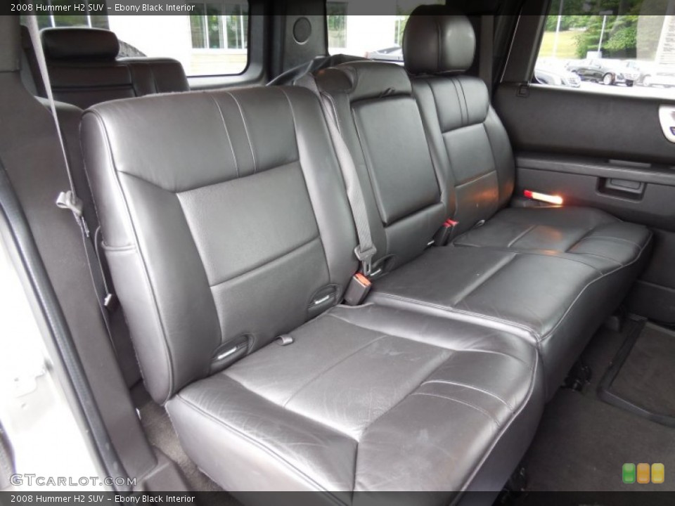 Ebony Black Interior Rear Seat for the 2008 Hummer H2 SUV #97123283