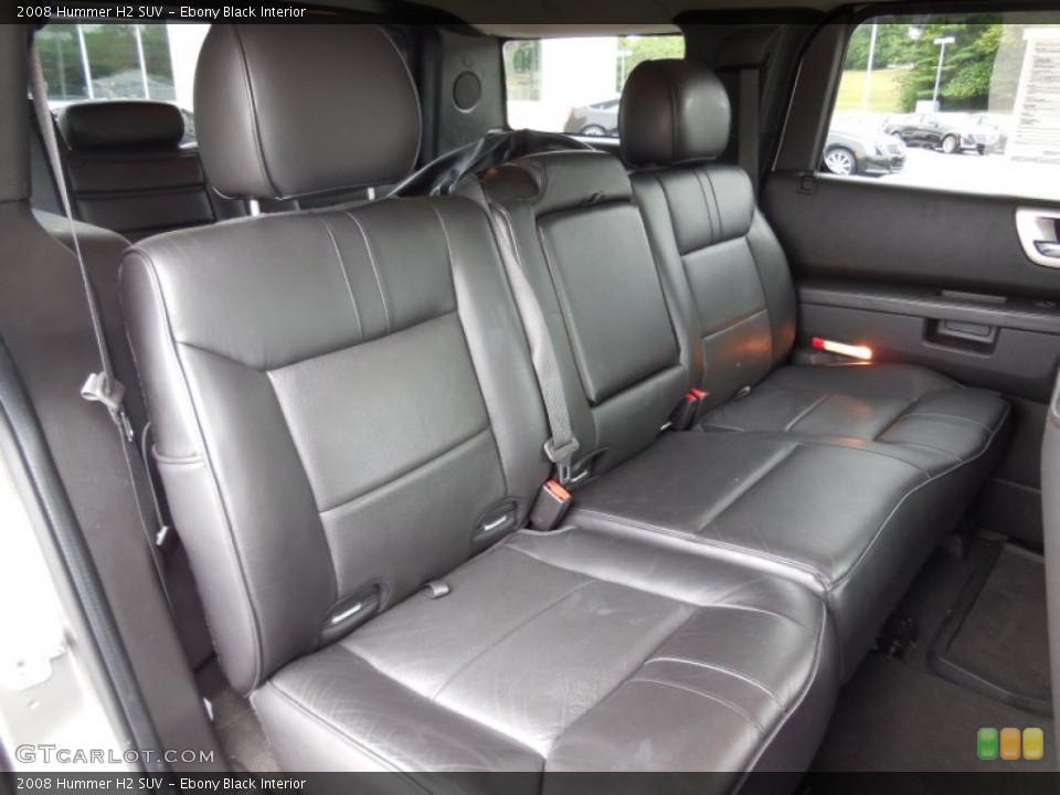 Ebony Black Interior Rear Seat for the 2008 Hummer H2 SUV #97123304