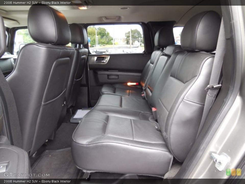 Ebony Black Interior Rear Seat for the 2008 Hummer H2 SUV #97123355