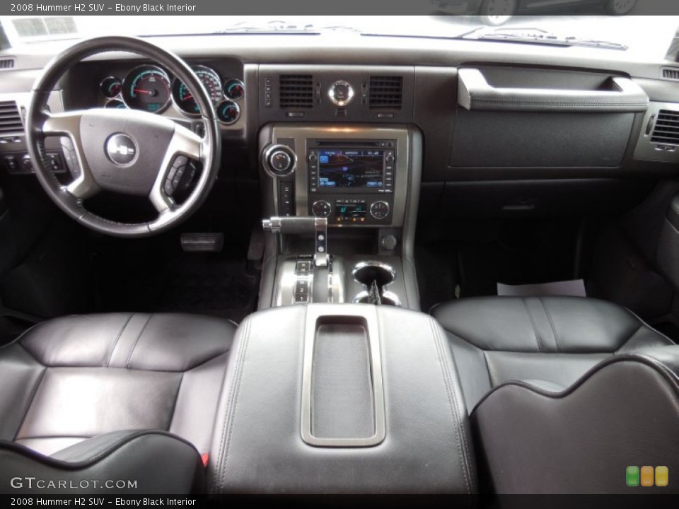Ebony Black Interior Dashboard for the 2008 Hummer H2 SUV #97123376