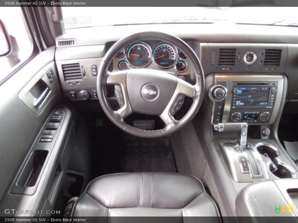 Ebony Black Interior Dashboard for the 2008 Hummer H2 SUV #97123400