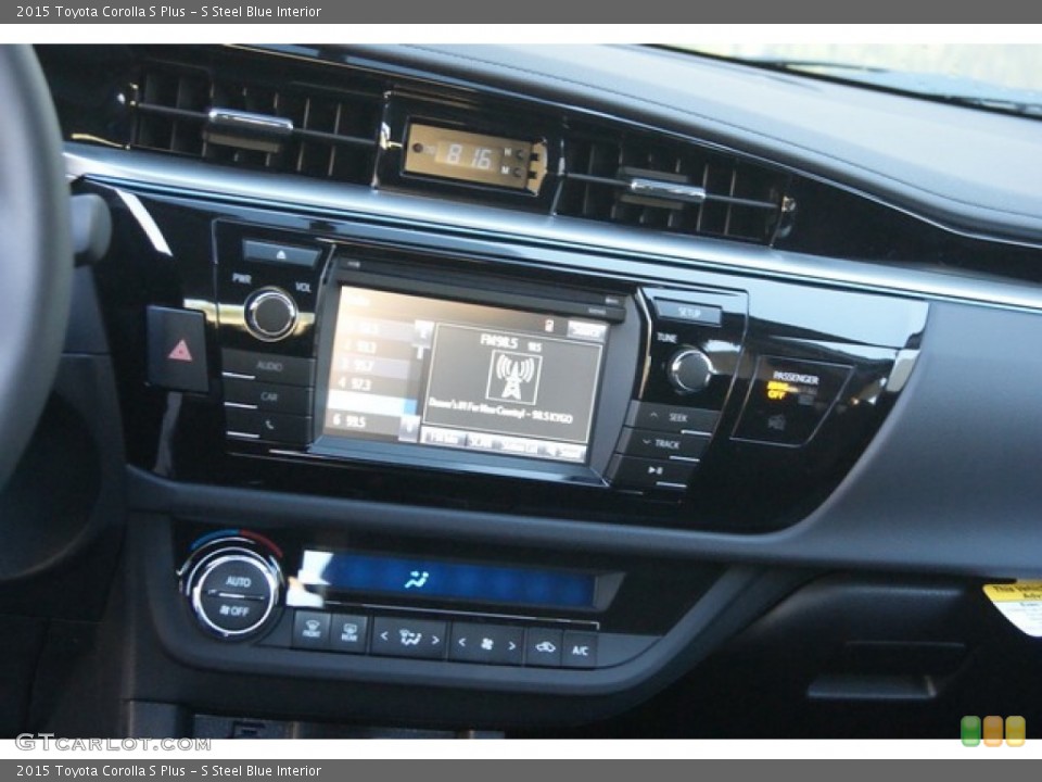 S Steel Blue Interior Controls for the 2015 Toyota Corolla S Plus #97127096