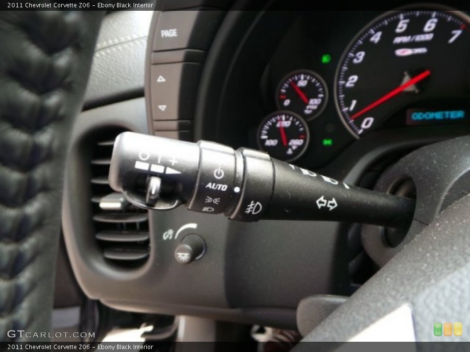 Ebony Black Interior Controls for the 2011 Chevrolet Corvette Z06 #97128305