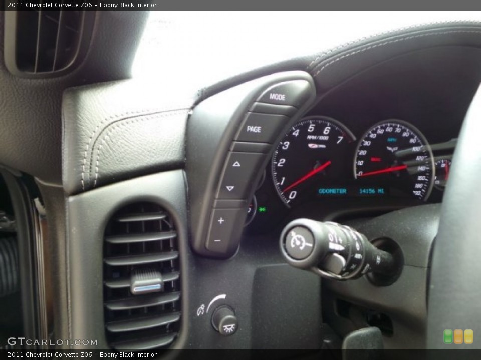 Ebony Black Interior Controls for the 2011 Chevrolet Corvette Z06 #97128329