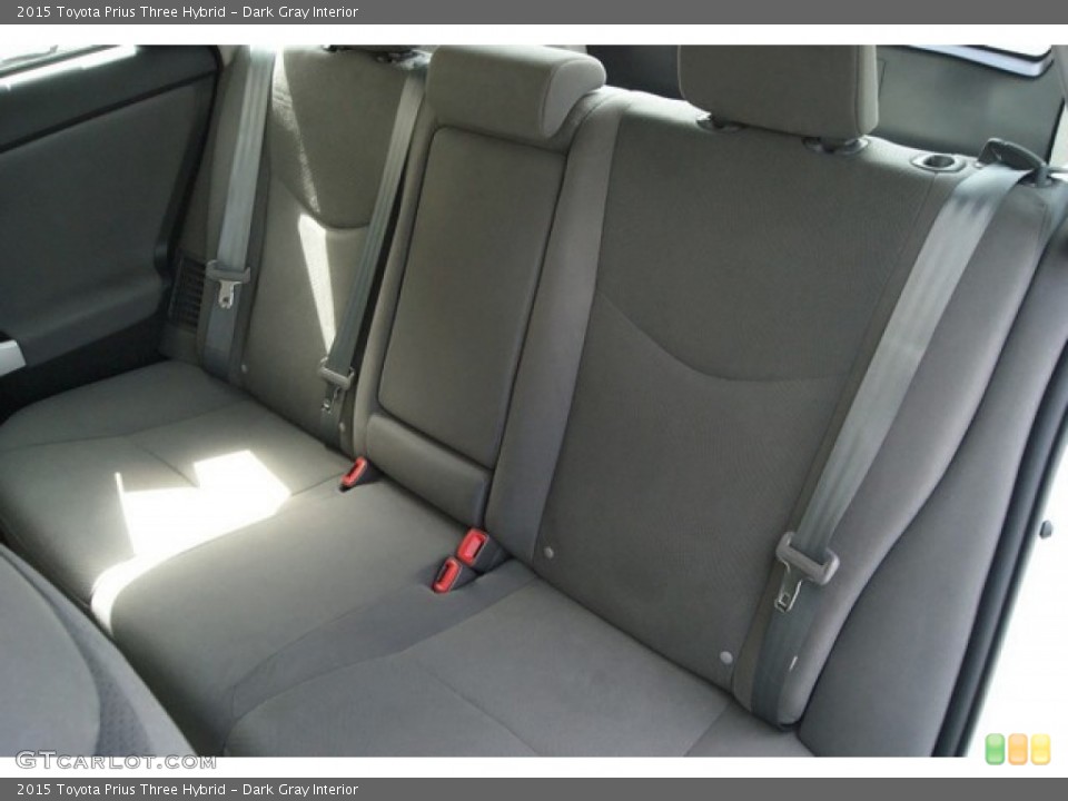 Dark Gray Interior Rear Seat for the 2015 Toyota Prius Three Hybrid #97129697