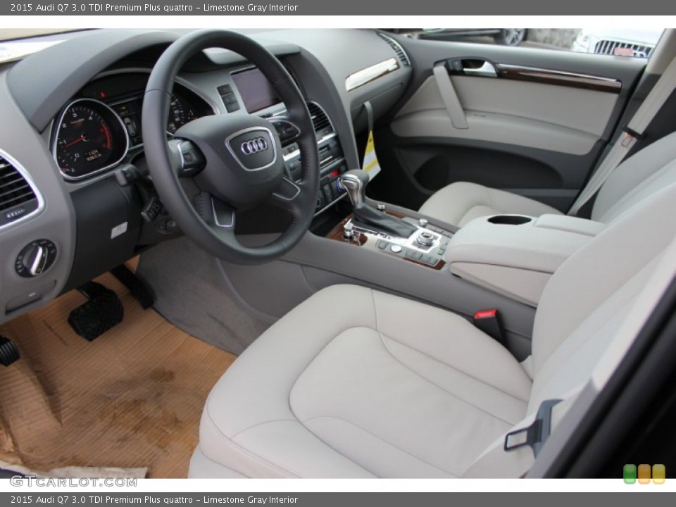 Limestone Gray Interior Photo for the 2015 Audi Q7 3.0 TDI Premium Plus quattro #97143217