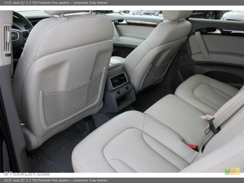 Limestone Gray Interior Rear Seat for the 2015 Audi Q7 3.0 TDI Premium Plus quattro #97143314