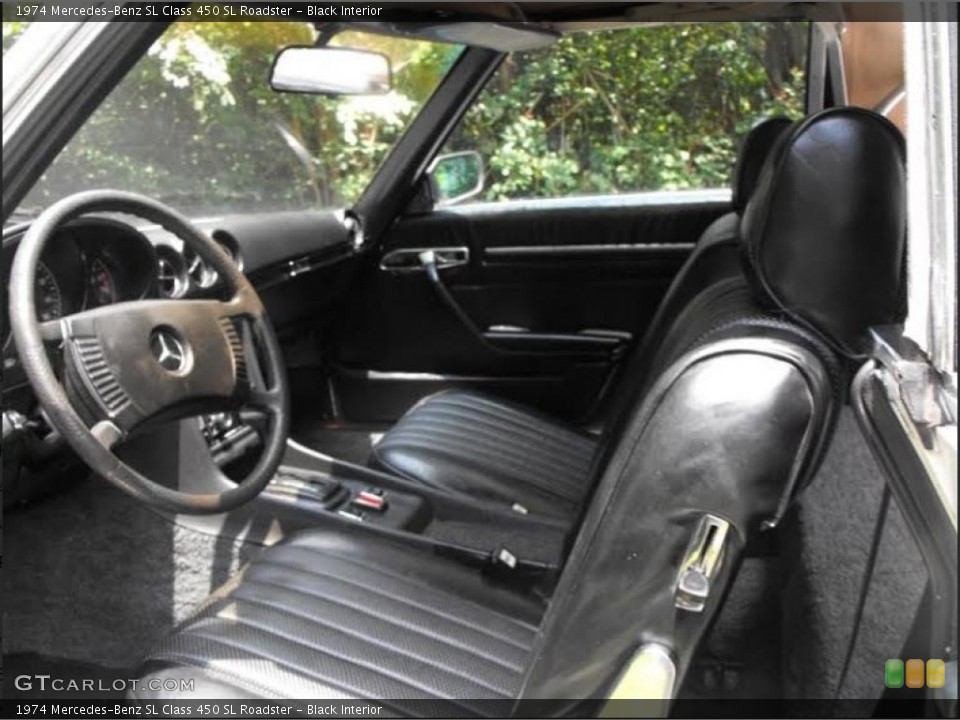 Black Interior Photo for the 1974 Mercedes-Benz SL Class 450 SL Roadster #97148126
