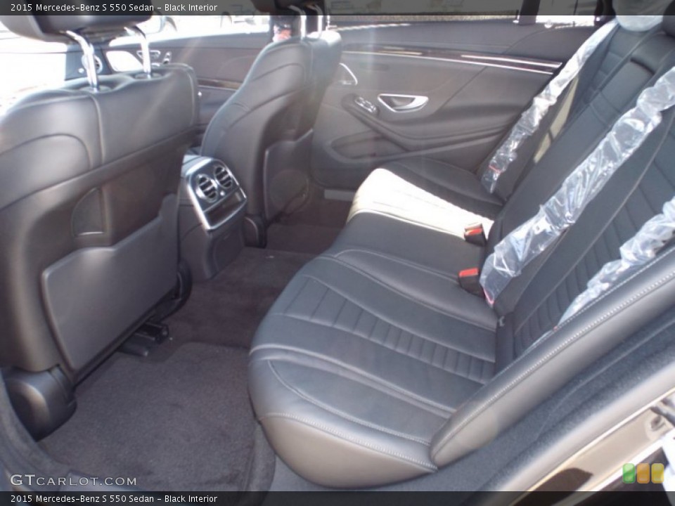 Black Interior Rear Seat for the 2015 Mercedes-Benz S 550 Sedan #97151336