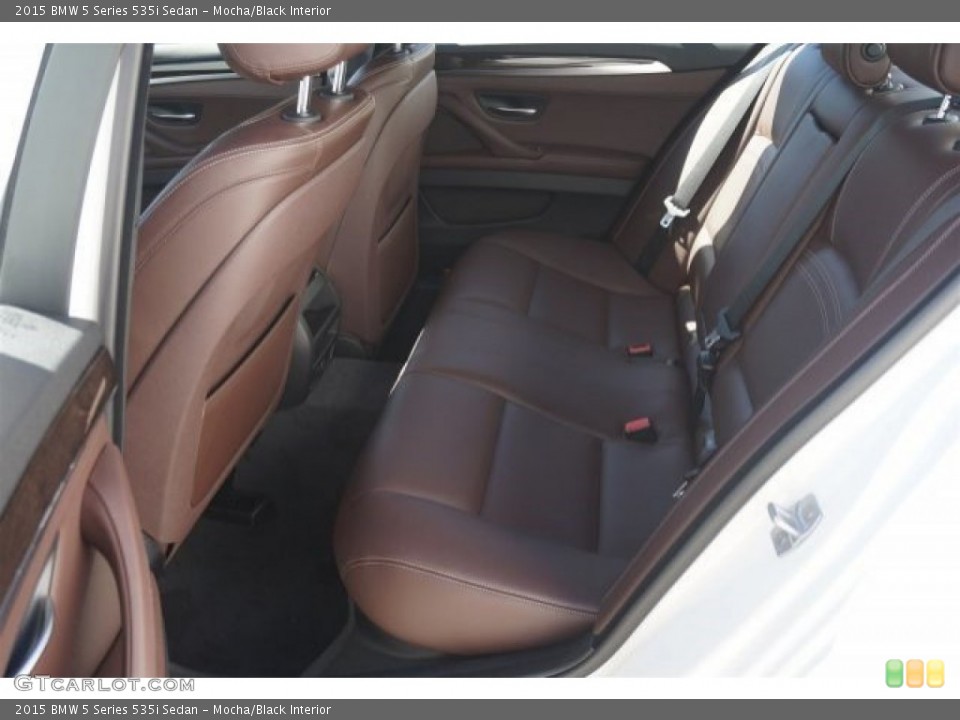 Mocha/Black Interior Rear Seat for the 2015 BMW 5 Series 535i Sedan #97162880