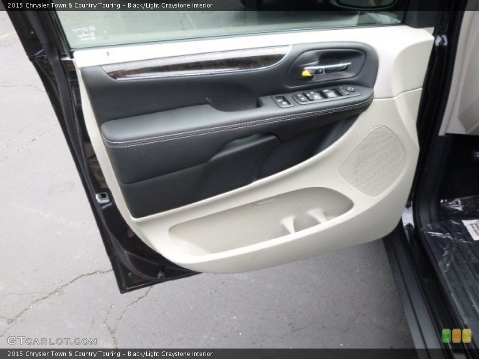 Black/Light Graystone Interior Door Panel for the 2015 Chrysler Town & Country Touring #97163488
