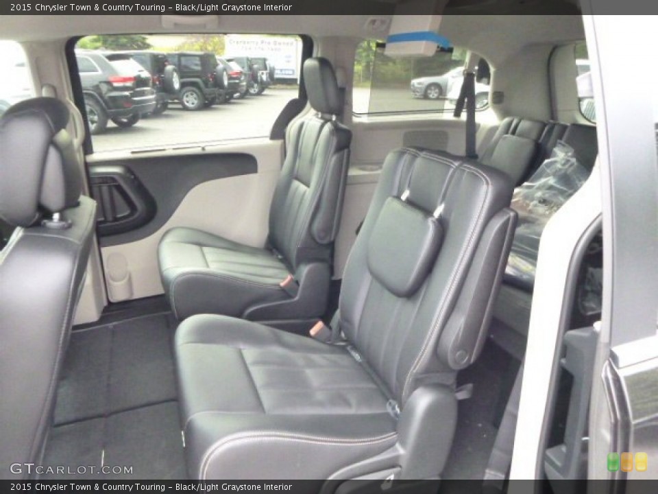 Black/Light Graystone Interior Rear Seat for the 2015 Chrysler Town & Country Touring #97163540