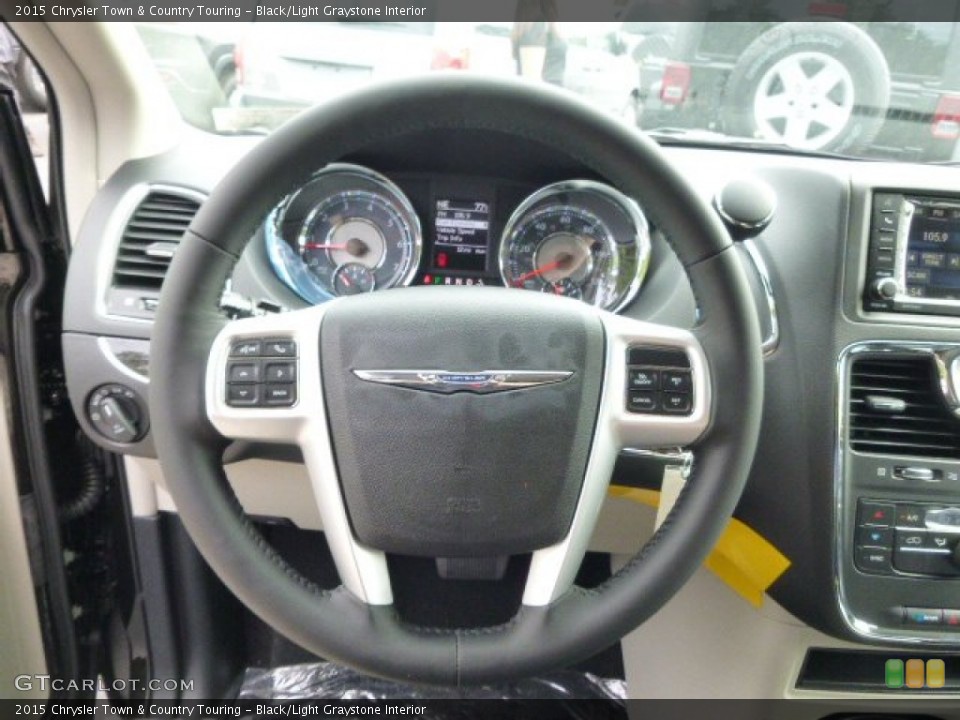 Black/Light Graystone Interior Steering Wheel for the 2015 Chrysler Town & Country Touring #97163651