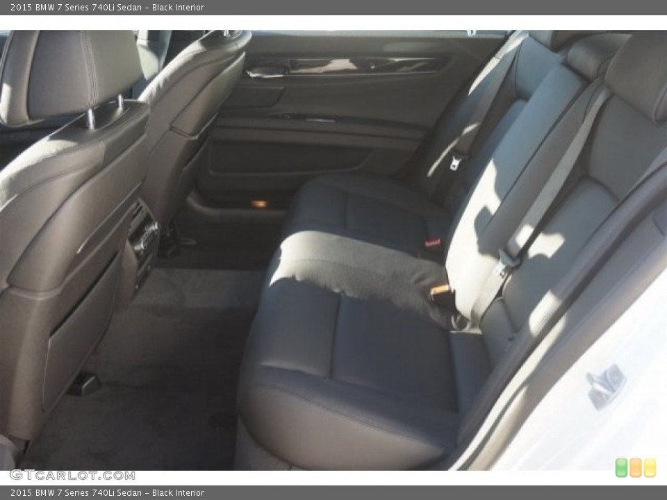 Black Interior Rear Seat for the 2015 BMW 7 Series 740Li Sedan #97163807