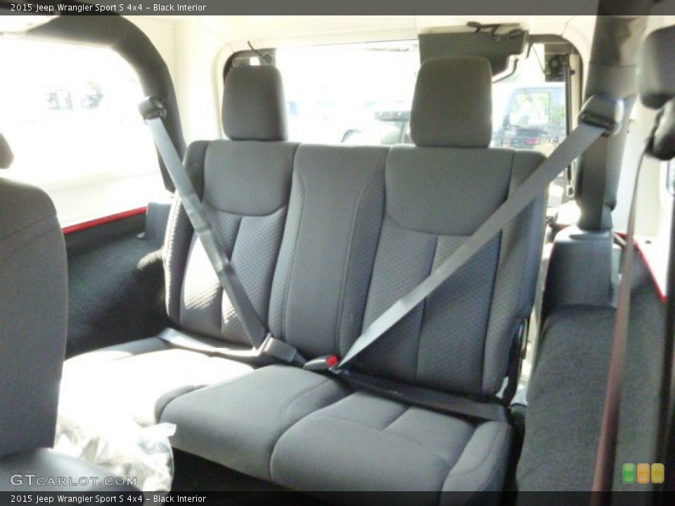 Black Interior Rear Seat for the 2015 Jeep Wrangler Sport S 4x4 #97163990