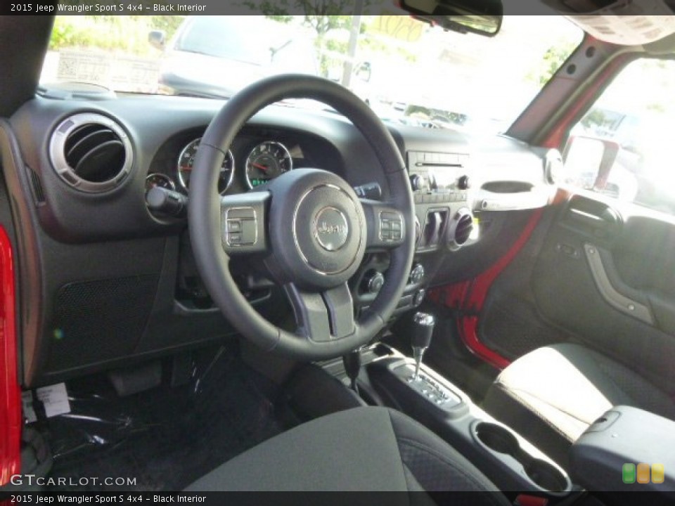 Black Interior Prime Interior for the 2015 Jeep Wrangler Sport S 4x4 #97164038