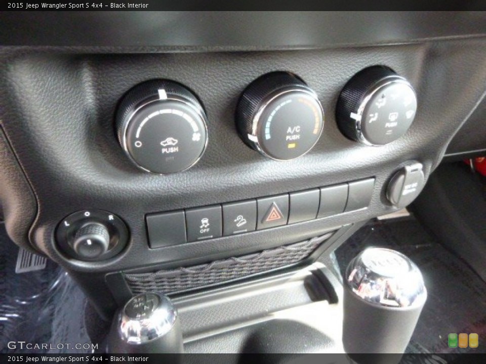 Black Interior Controls for the 2015 Jeep Wrangler Sport S 4x4 #97164105
