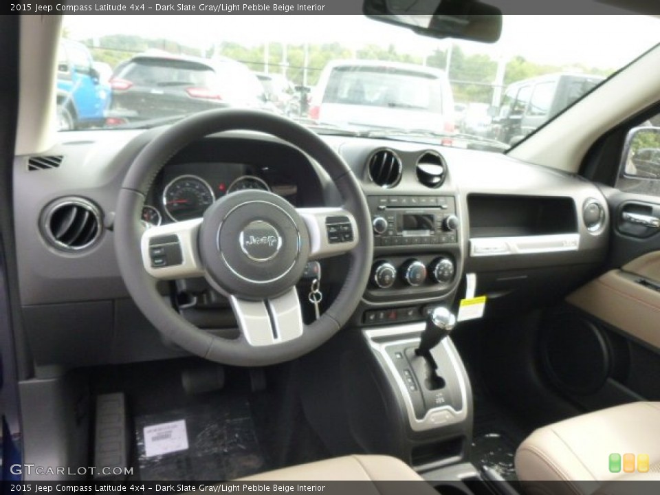 Dark Slate Gray/Light Pebble Beige Interior Prime Interior for the 2015 Jeep Compass Latitude 4x4 #97165025