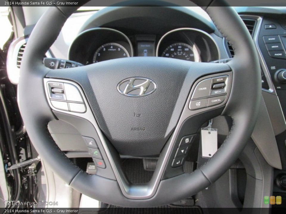 Gray Interior Steering Wheel for the 2014 Hyundai Santa Fe GLS #97180610
