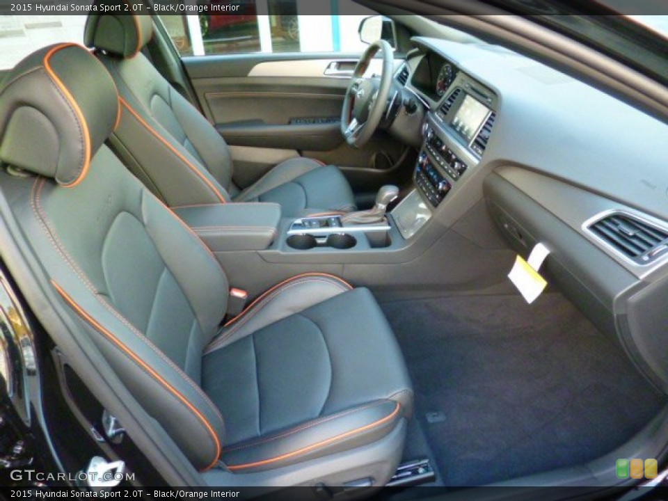 Black/Orange Interior Front Seat for the 2015 Hyundai Sonata Sport 2.0T #97182414