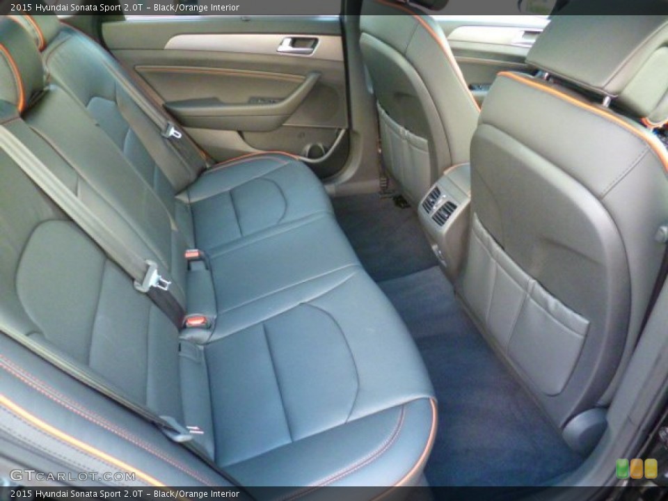 Black/Orange Interior Rear Seat for the 2015 Hyundai Sonata Sport 2.0T #97182446
