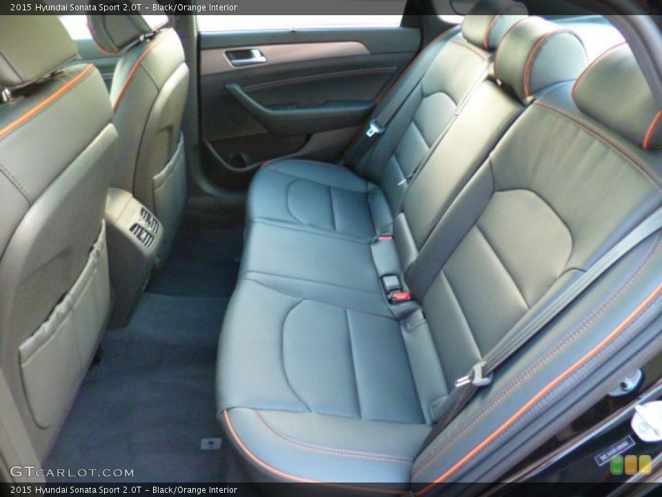 Black/Orange Interior Rear Seat for the 2015 Hyundai Sonata Sport 2.0T #97182458