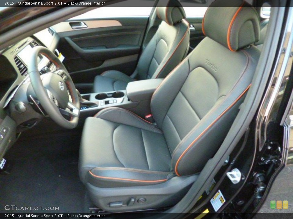 Black/Orange Interior Front Seat for the 2015 Hyundai Sonata Sport 2.0T #97182473