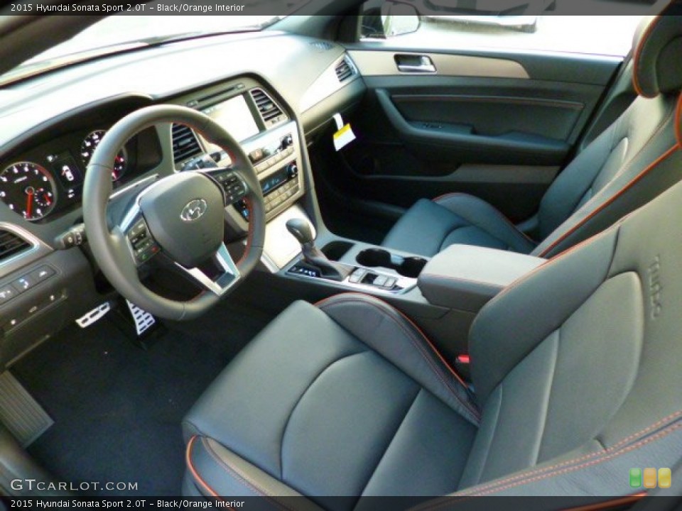 Black/Orange Interior Prime Interior for the 2015 Hyundai Sonata Sport 2.0T #97182491