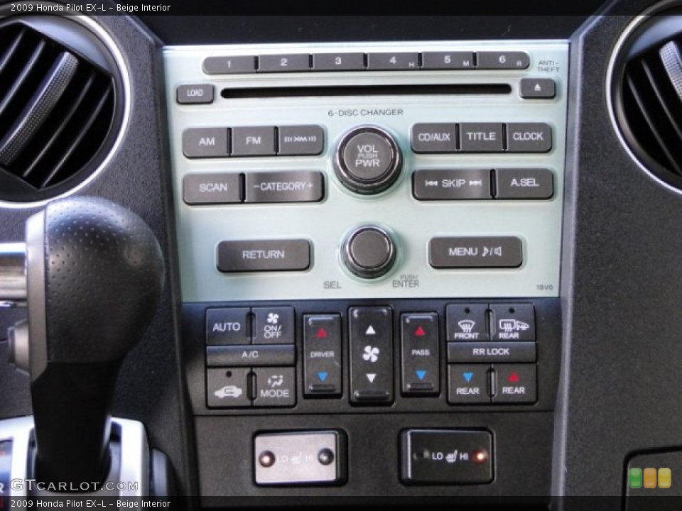 Beige Interior Controls for the 2009 Honda Pilot EX-L #97187021