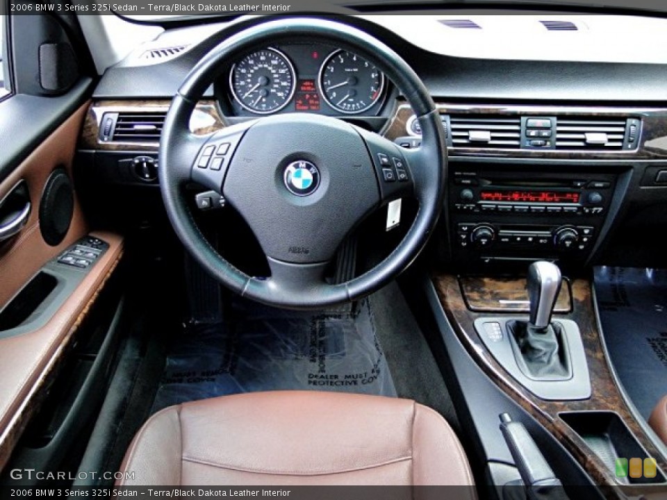 Terra/Black Dakota Leather Interior Controls for the 2006 BMW 3 Series 325i Sedan #97187304