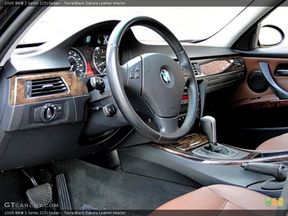 Terra/Black Dakota Leather Interior Photo for the 2006 BMW 3 Series 325i Sedan #97187528