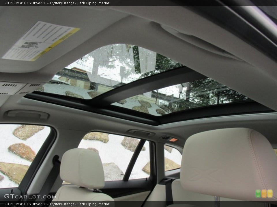 Oyster/Orange-Black Piping Interior Sunroof for the 2015 BMW X1 xDrive28i #97195336