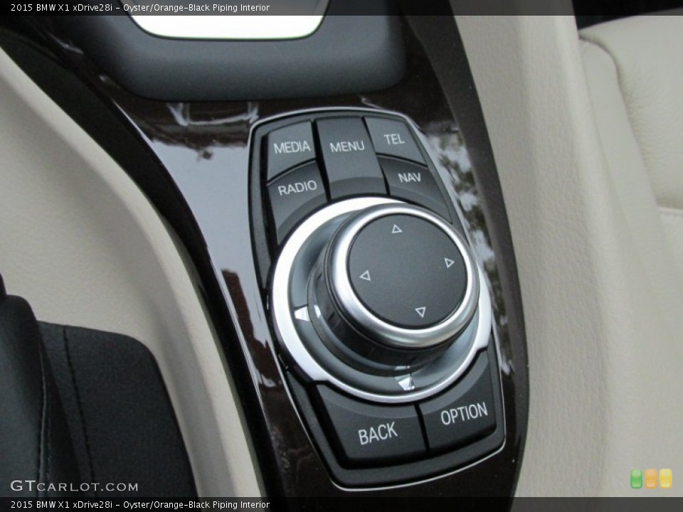 Oyster/Orange-Black Piping Interior Controls for the 2015 BMW X1 xDrive28i #97195468