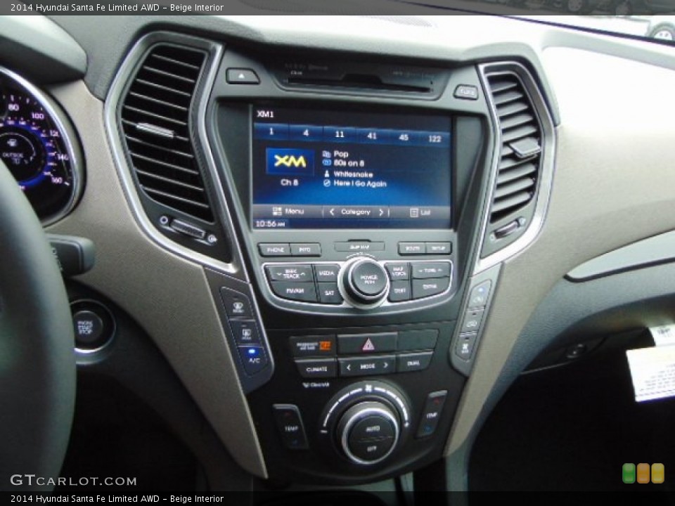 Beige Interior Controls for the 2014 Hyundai Santa Fe Limited AWD #97201561