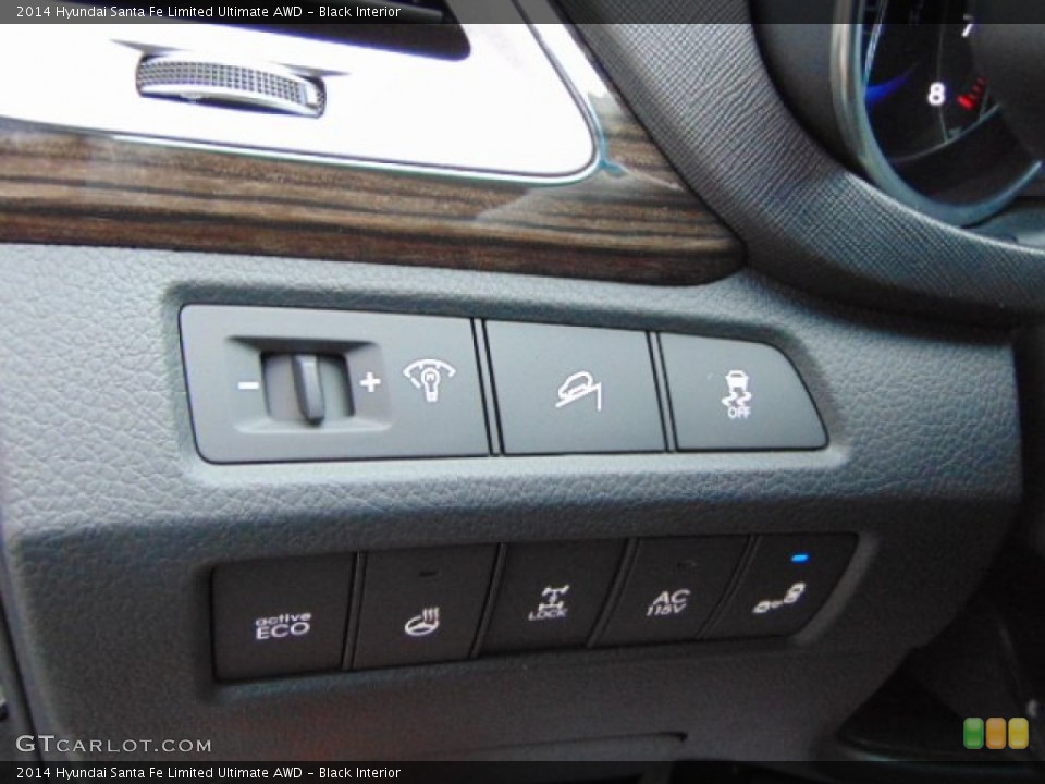 Black Interior Controls for the 2014 Hyundai Santa Fe Limited Ultimate AWD #97204012