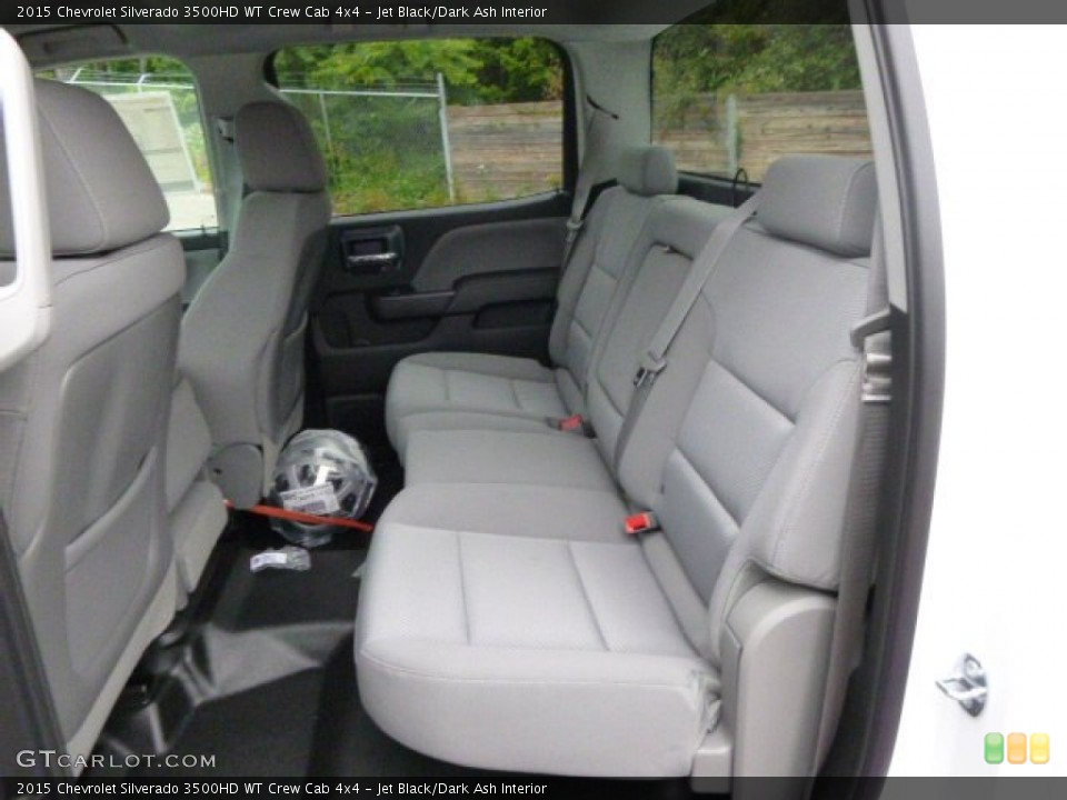 Jet Black/Dark Ash Interior Rear Seat for the 2015 Chevrolet Silverado 3500HD WT Crew Cab 4x4 #97211531