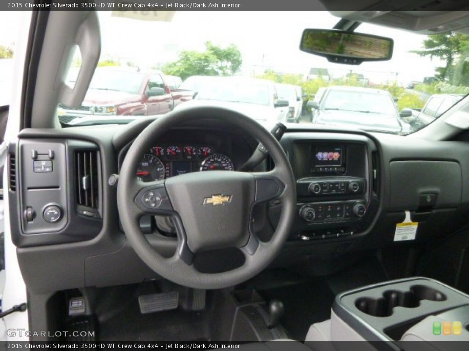 Jet Black/Dark Ash Interior Dashboard for the 2015 Chevrolet Silverado 3500HD WT Crew Cab 4x4 #97211575
