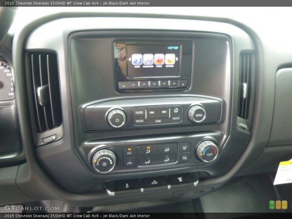 Jet Black/Dark Ash Interior Controls for the 2015 Chevrolet Silverado 3500HD WT Crew Cab 4x4 #97211647