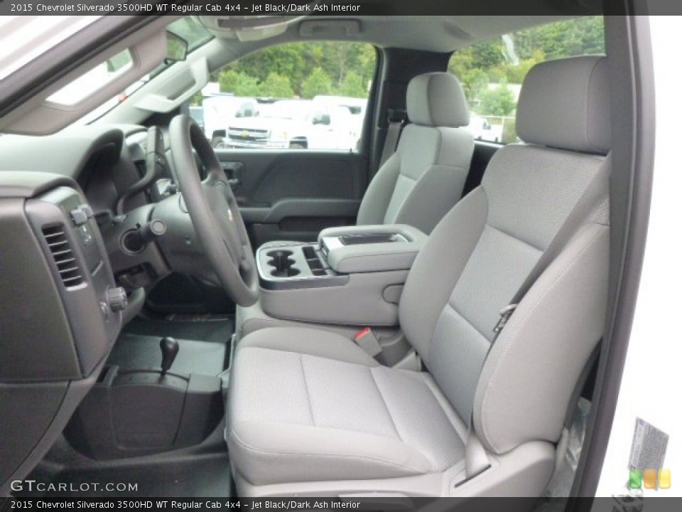 Jet Black/Dark Ash Interior Front Seat for the 2015 Chevrolet Silverado 3500HD WT Regular Cab 4x4 #97212826