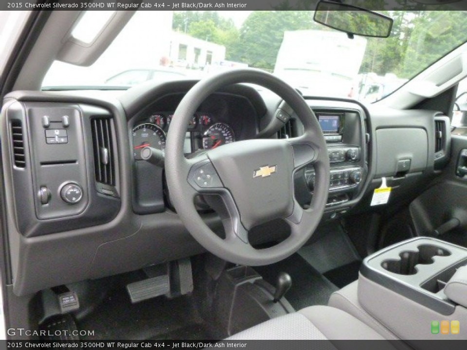 Jet Black/Dark Ash Interior Prime Interior for the 2015 Chevrolet Silverado 3500HD WT Regular Cab 4x4 #97212865
